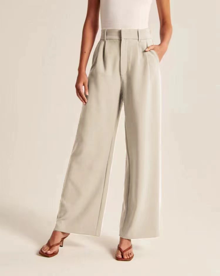 Women's High Waisted Trousers with Pockets