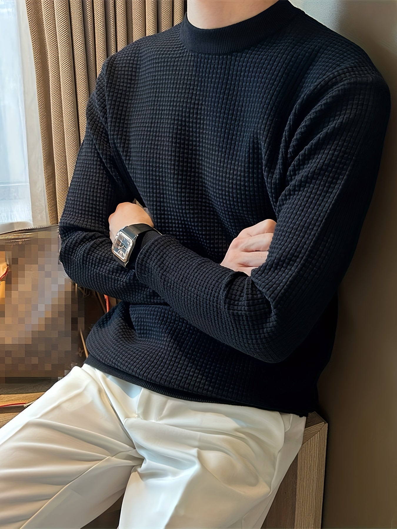 Solid Knitted Pullover