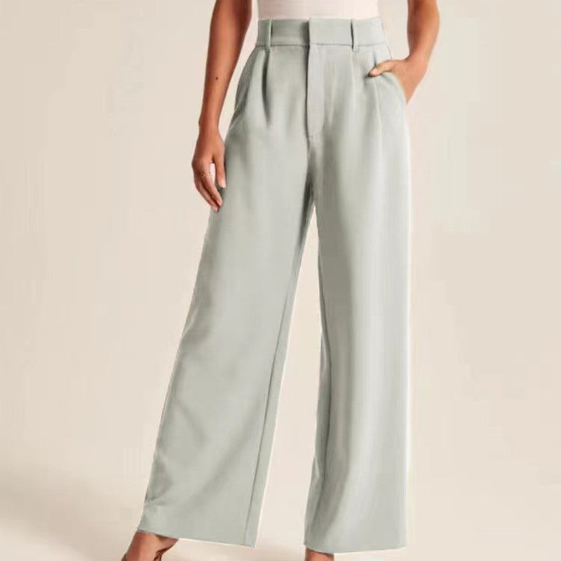 Women's High Waisted Trousers with Pockets