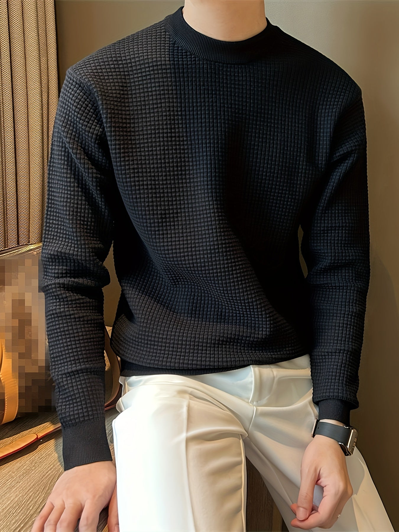 Solid Knitted Pullover