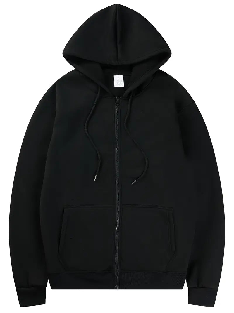 Casual Zip-Up Hoodie