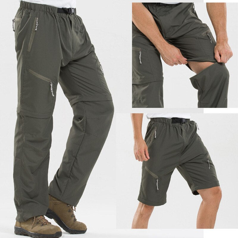 Men's All Season Zip-off Cargo Pants with Zippers and Pockets