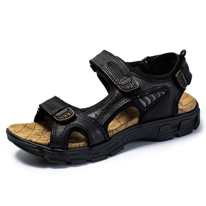 Men's Summer Outdoor Sandals with Double Velcro Closure