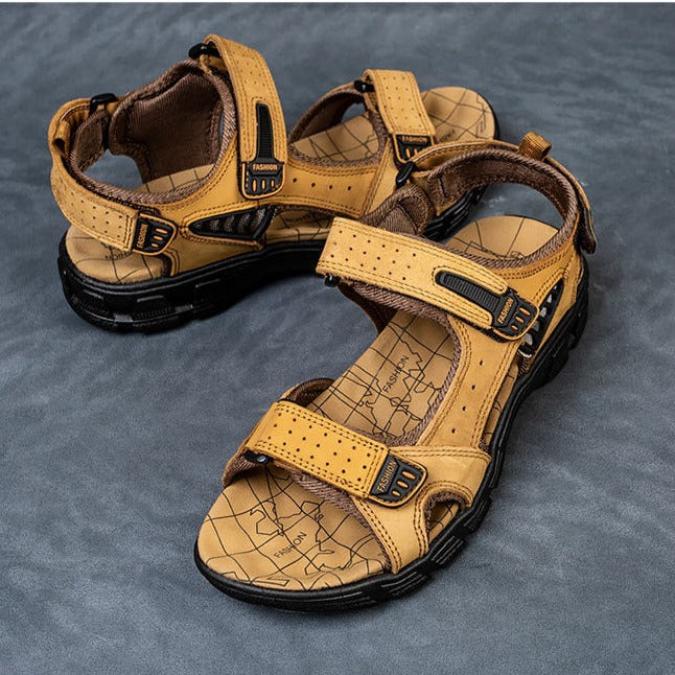 Men's Summer Outdoor Sandals with Double Velcro Closure