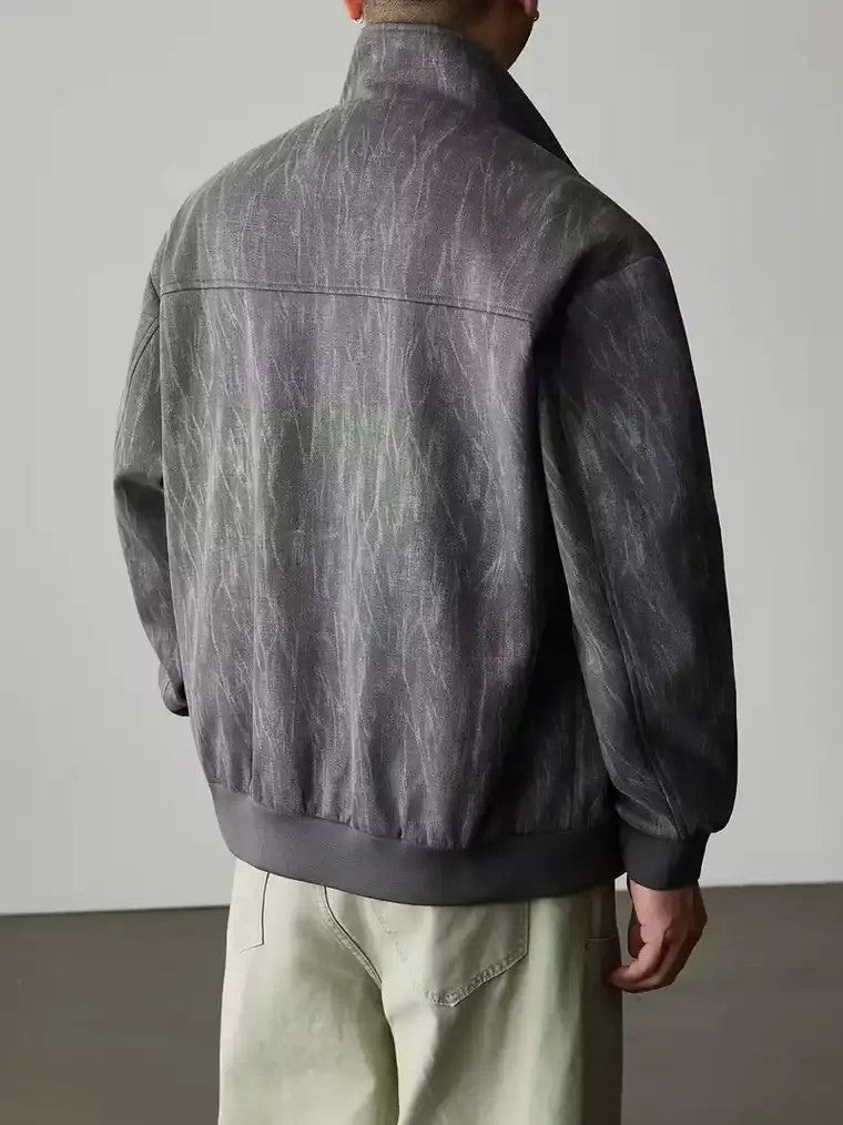 Men's Bomber Jacket with Chest Pockets