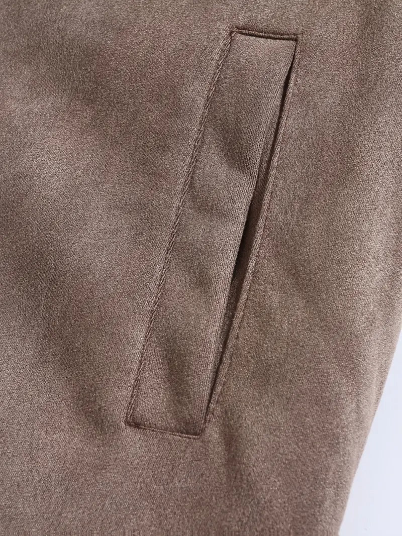 Men's Brown Zip-Up Jacket