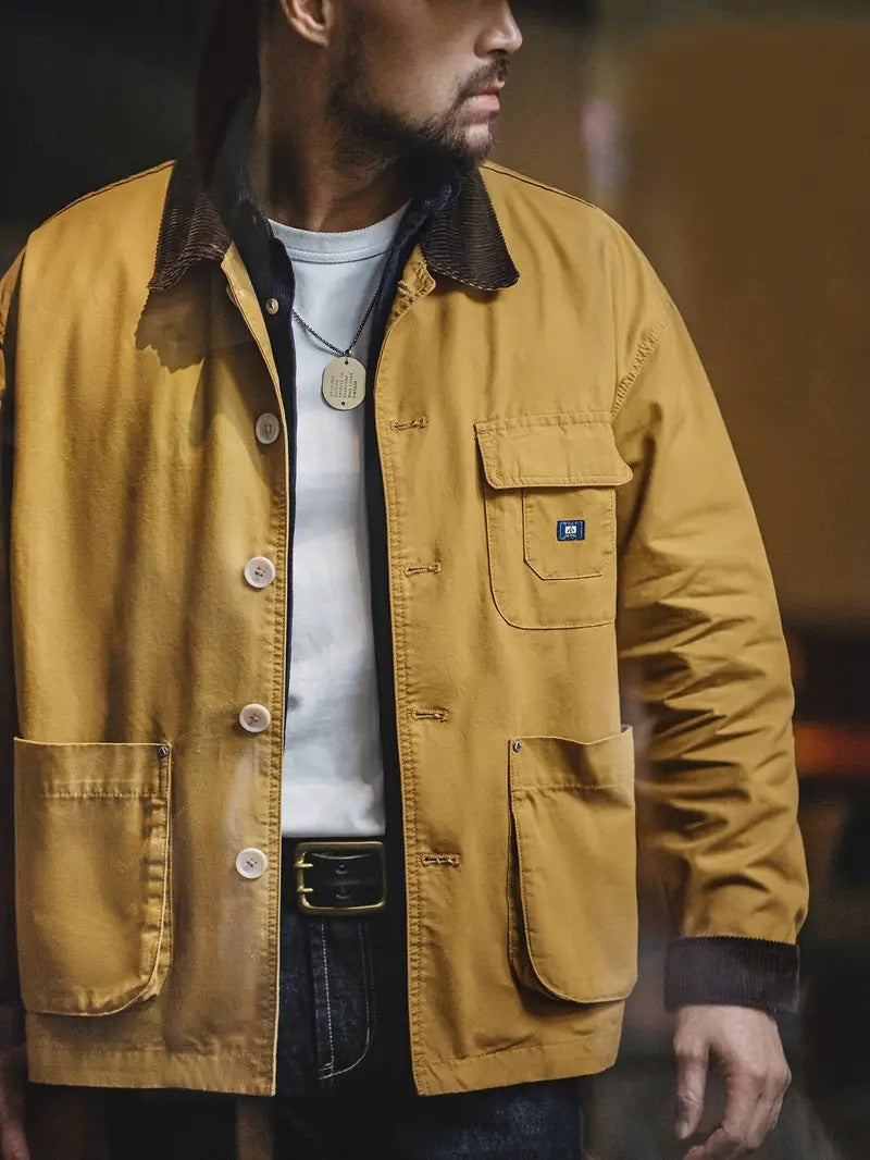 Men's Button-Down Utility Jacket