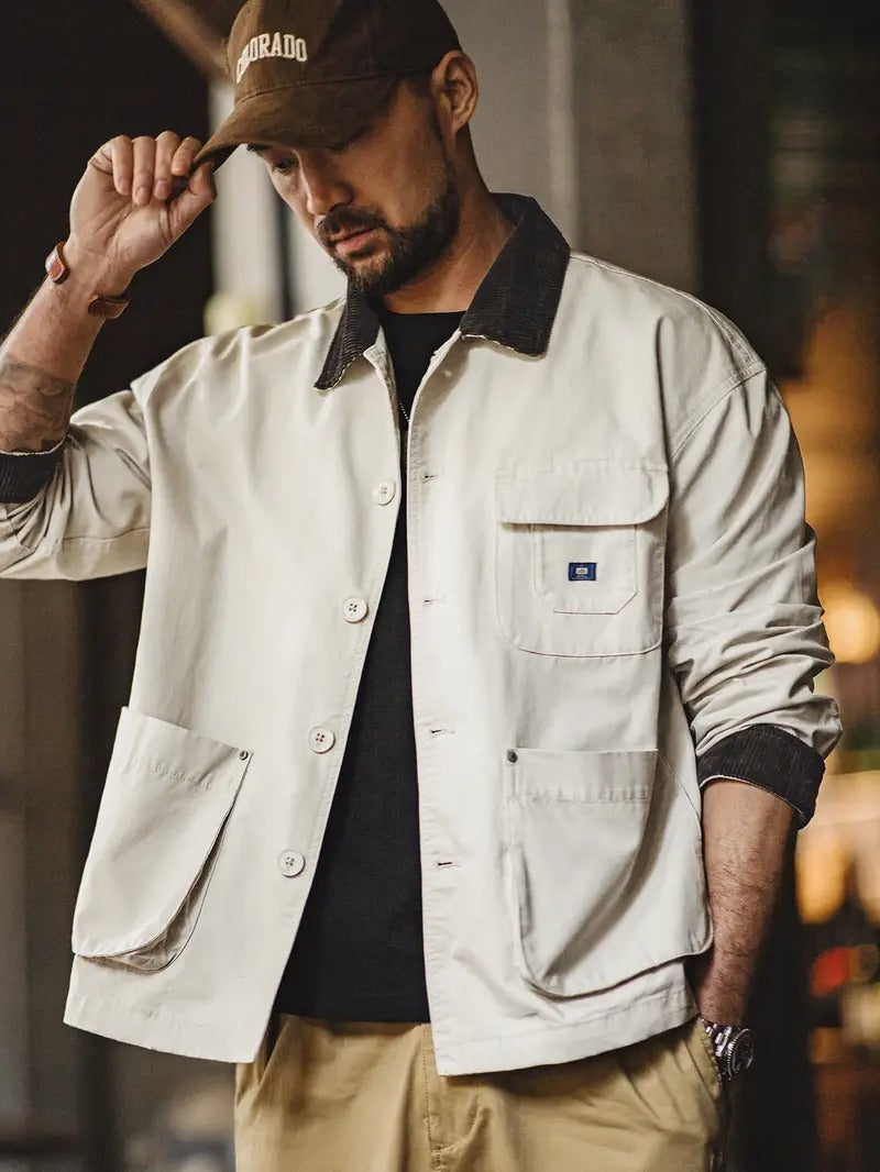Men's Button-Down Utility Jacket