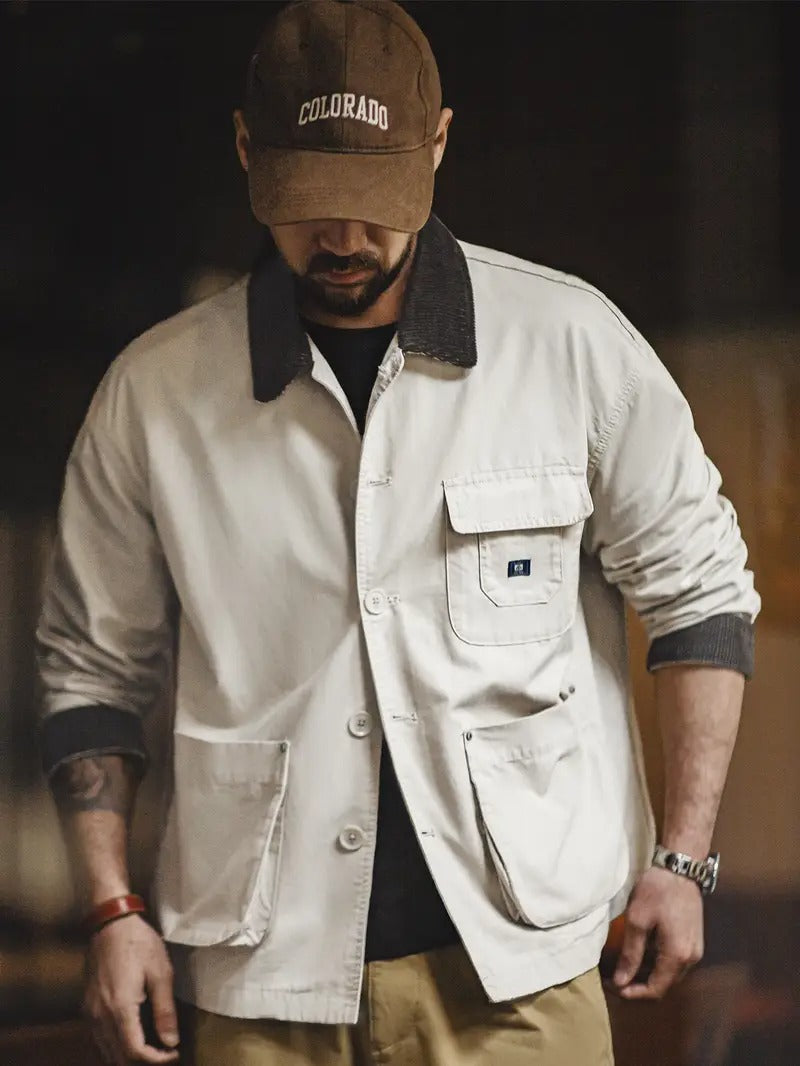 Men's Button-Down Utility Jacket