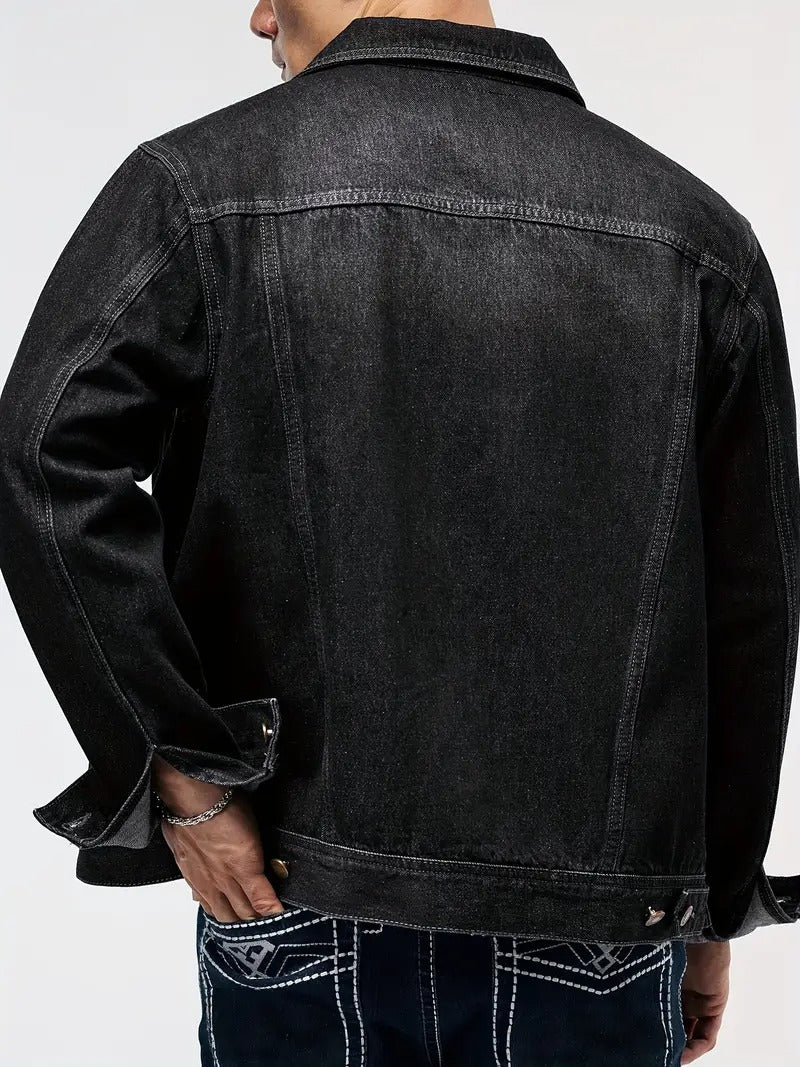 Men's Button-Front Denim Jacket