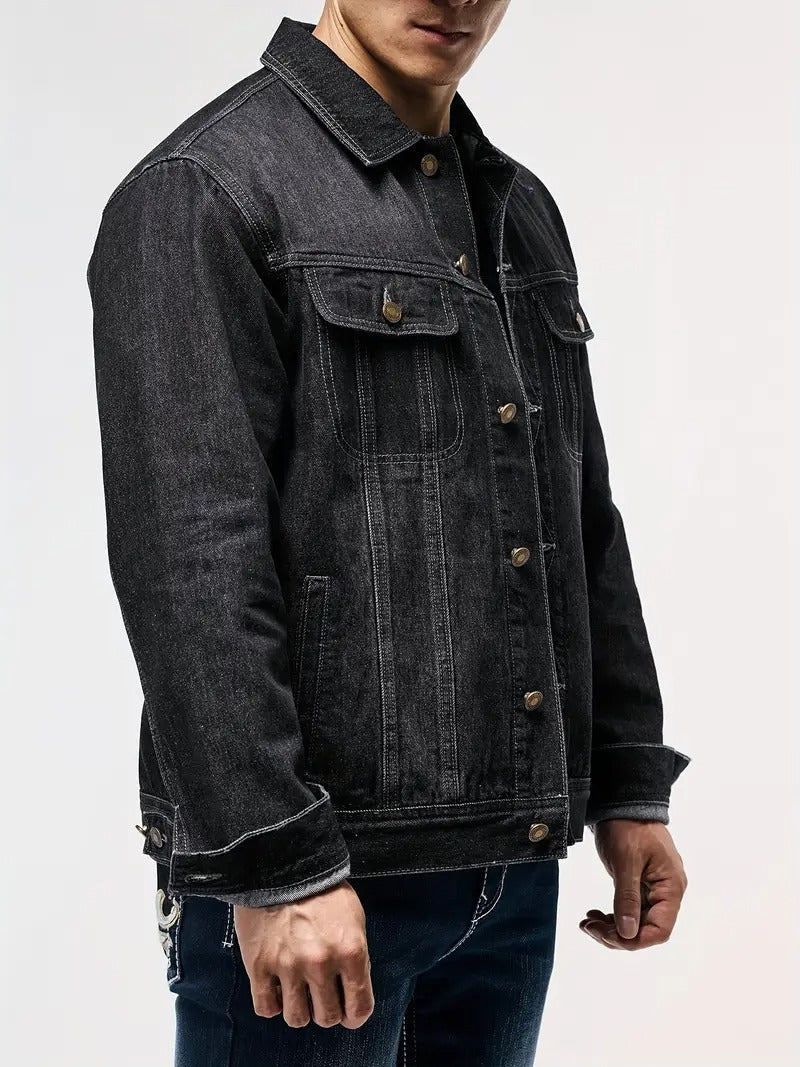 Men's Button-Front Denim Jacket