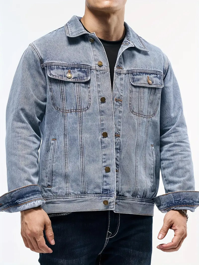 Men's Button-Front Denim Jacket