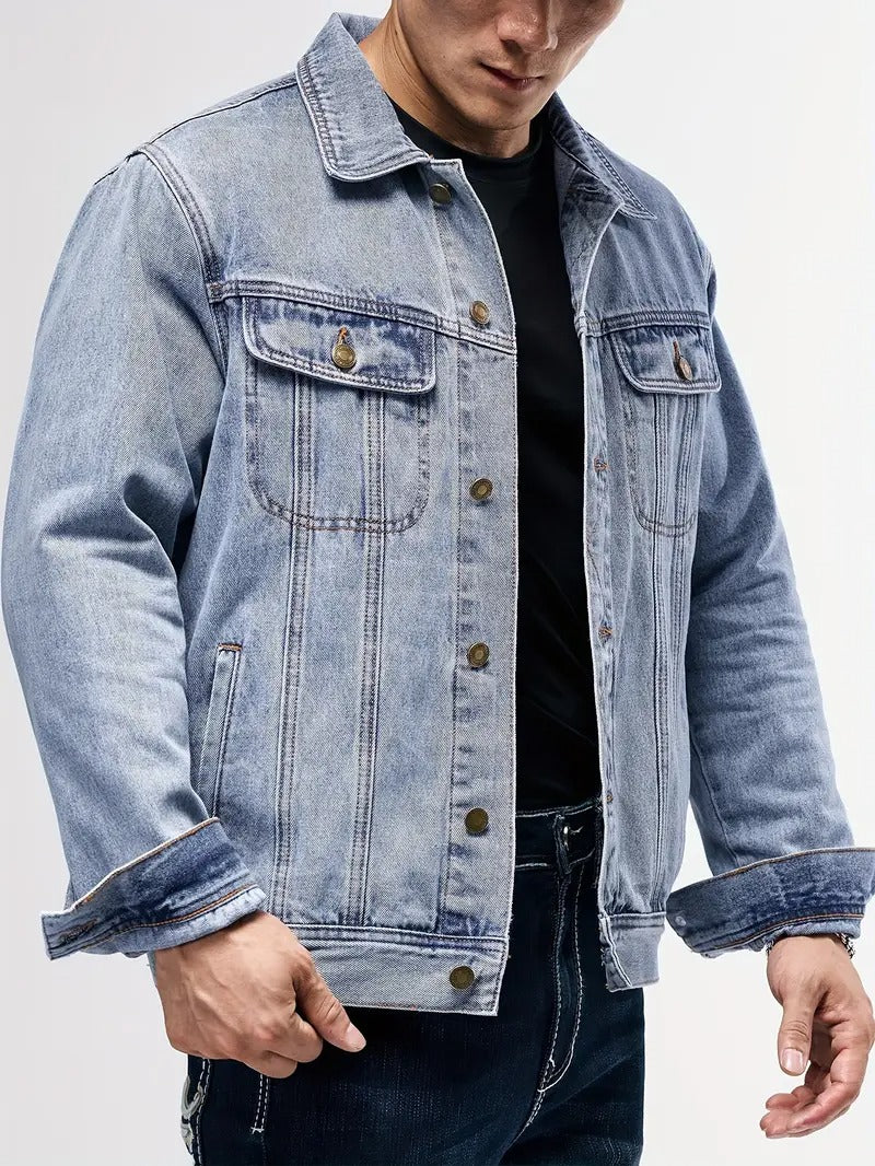 Men's Button-Front Denim Jacket