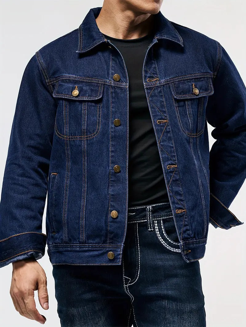 Men's Button-Front Denim Jacket
