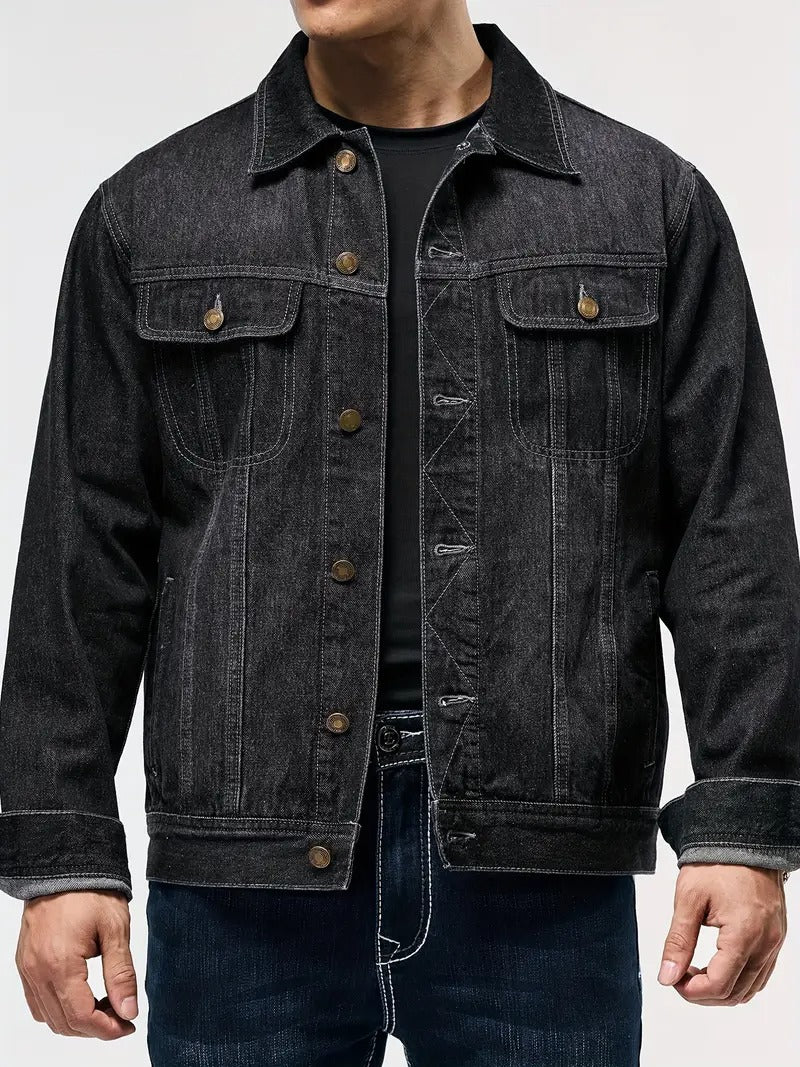 Men's Button-Front Denim Jacket