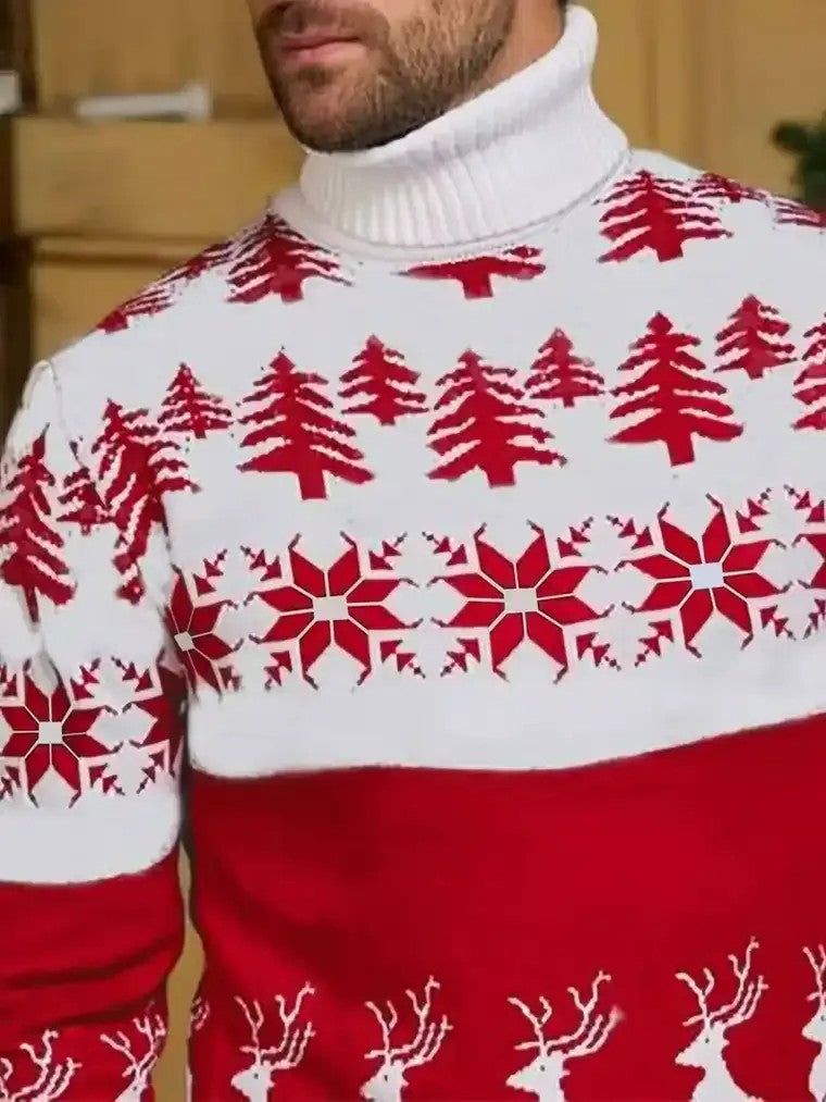 Men's Christmas Turtleneck Sweater