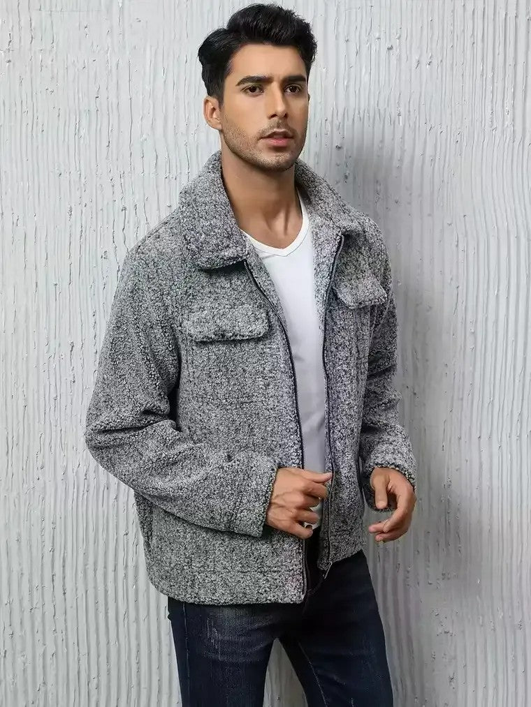 Men's Full-Zip Jacket with Multiple Pockets