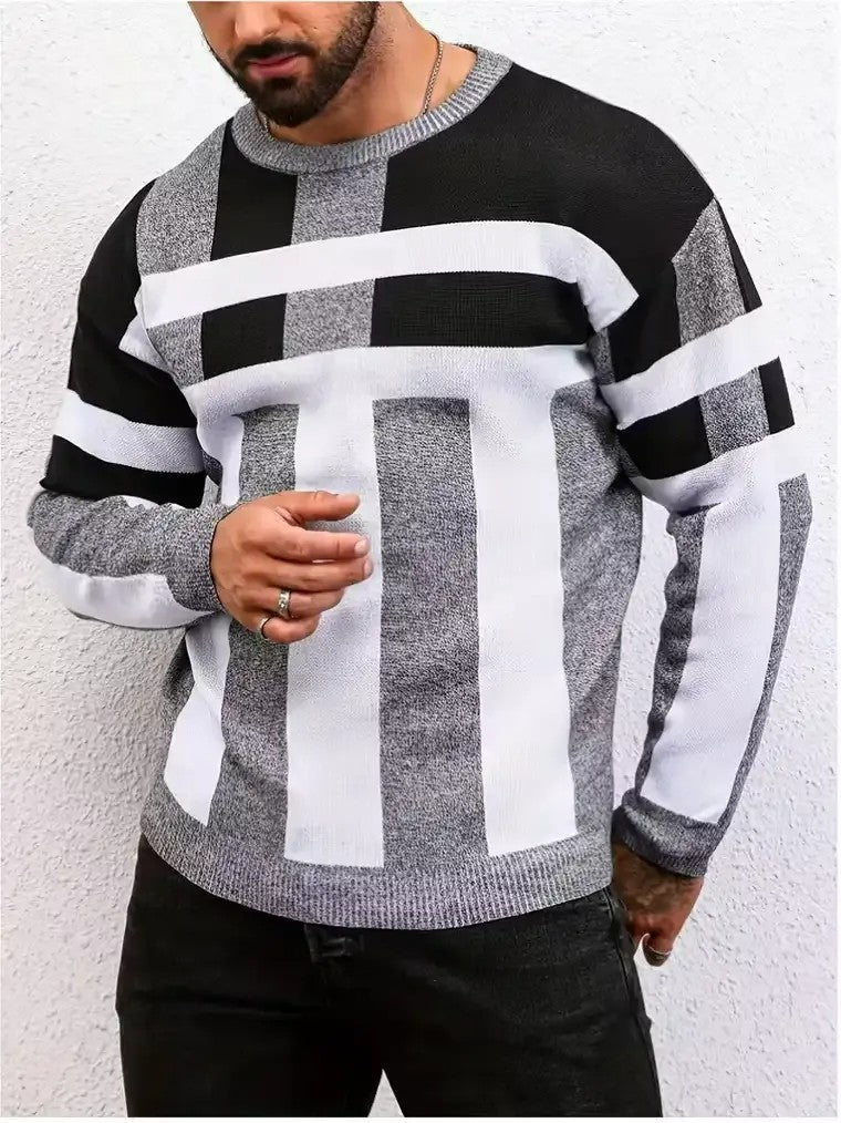 Men's Geometric Jacquard Sweater