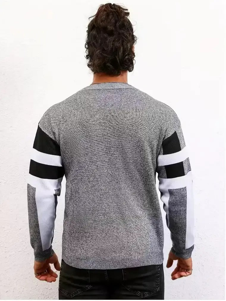 Men's Geometric Jacquard Sweater