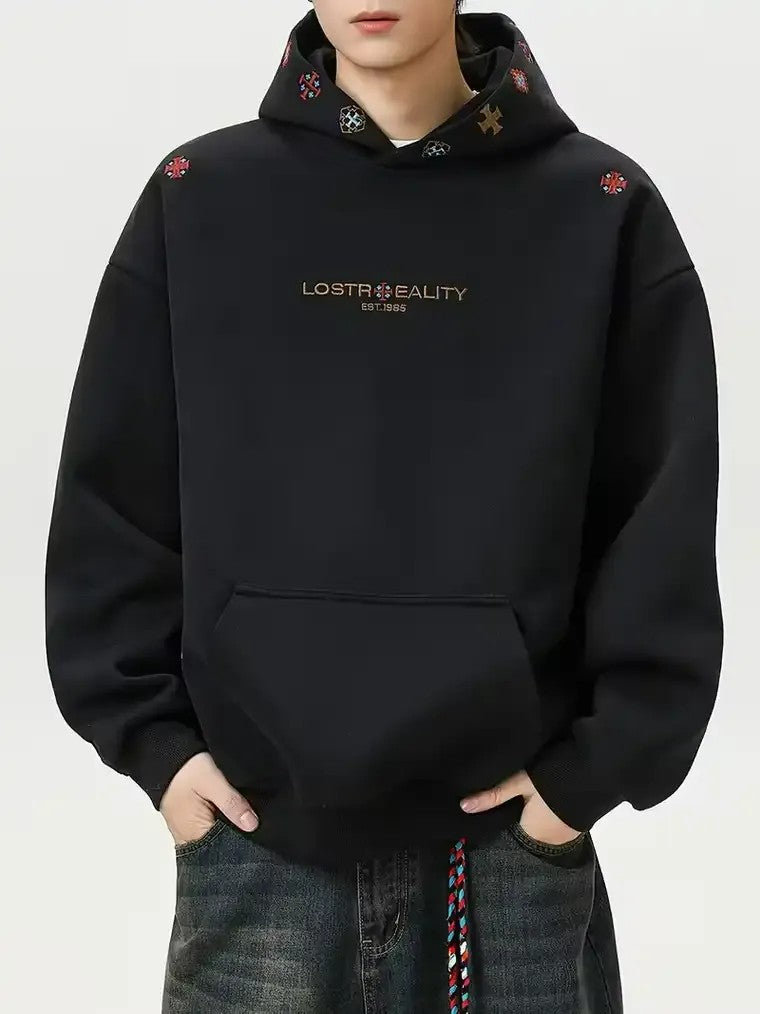 Men's Hooded Embroidered Sweater