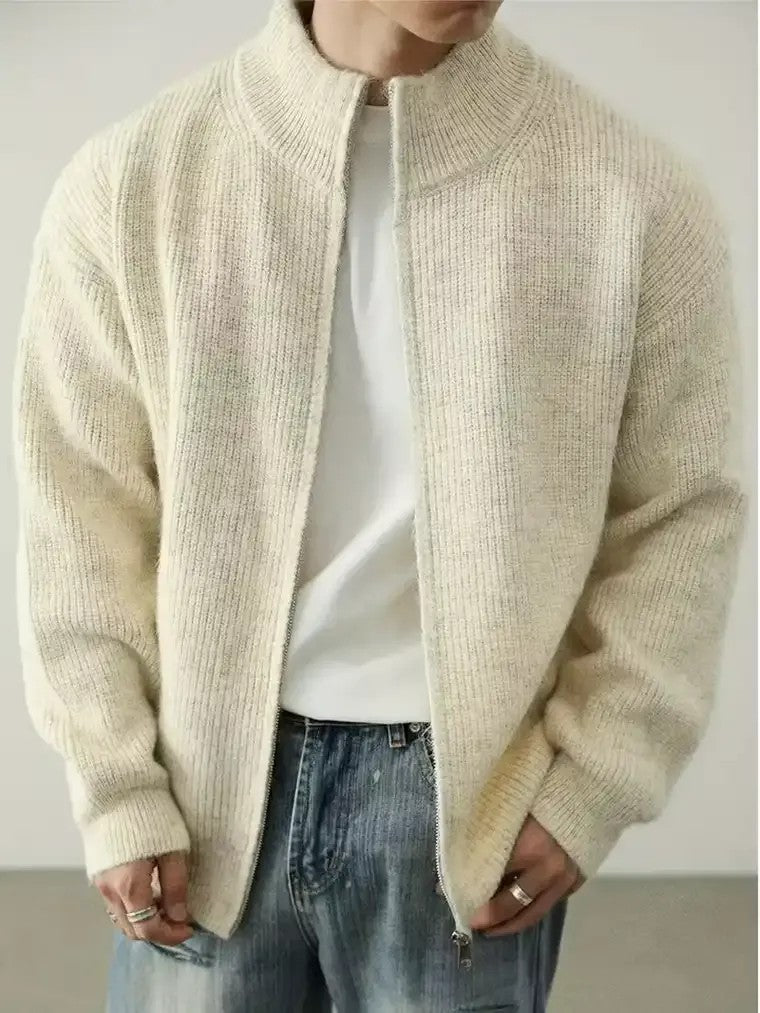 Men's Knit Zip-Up Cardigan