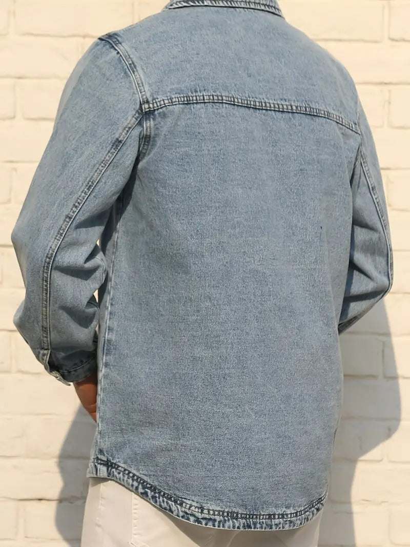 Men's Light-Wash Denim Jacket