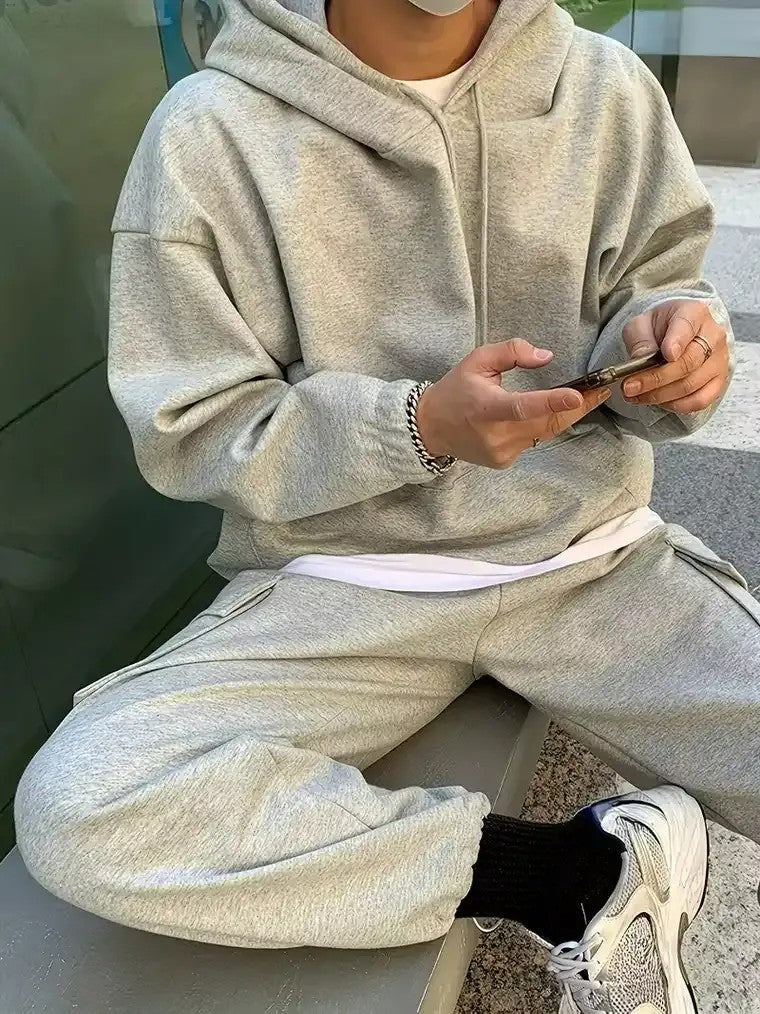 Men's Light Gray Tracksuit Set