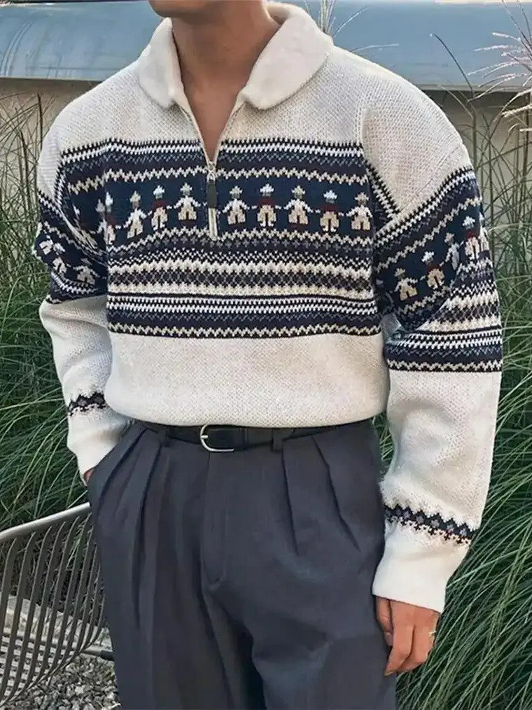Men's Nordic Jacquard Sweater