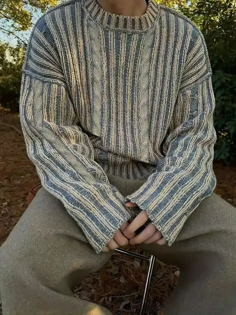 Men's Oversized Cable Knit Sweater