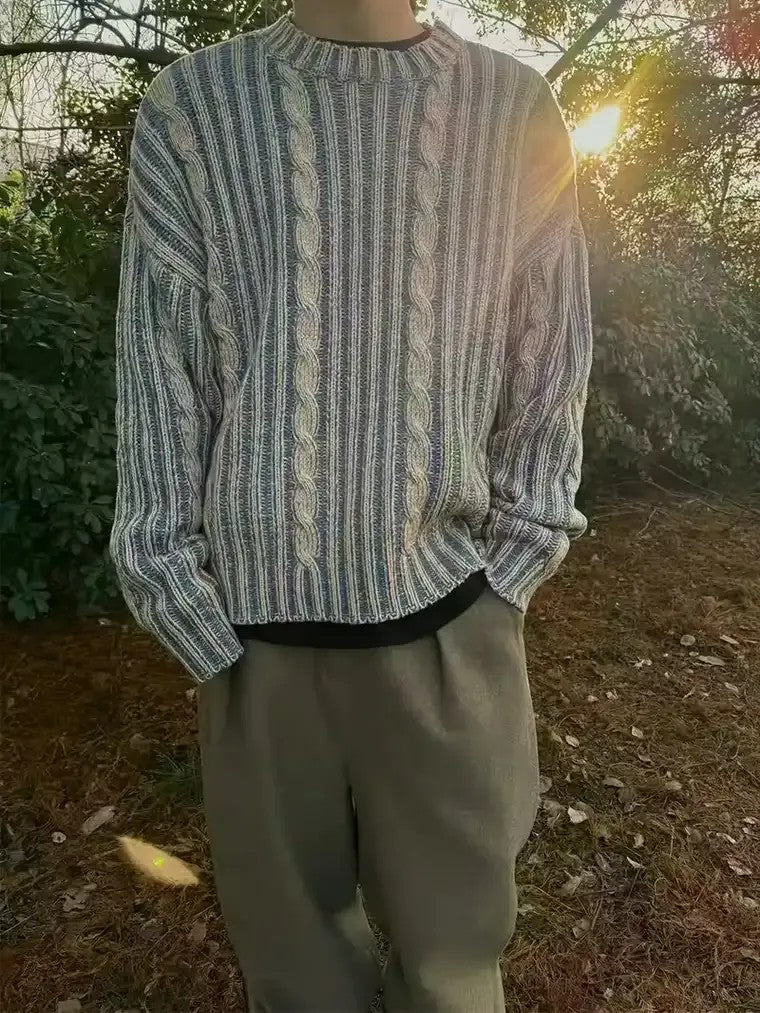 Men's Oversized Cable Knit Sweater