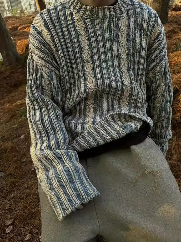 Men's Oversized Cable Knit Sweater