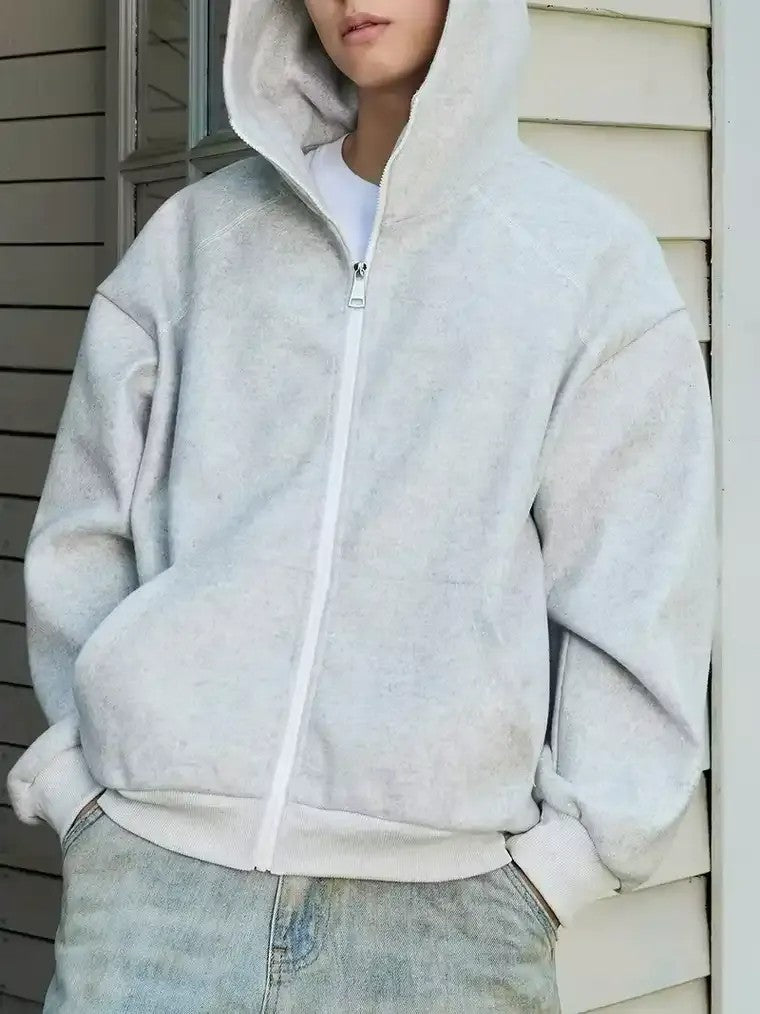 Men's Oversized Full-Zip Hoodie