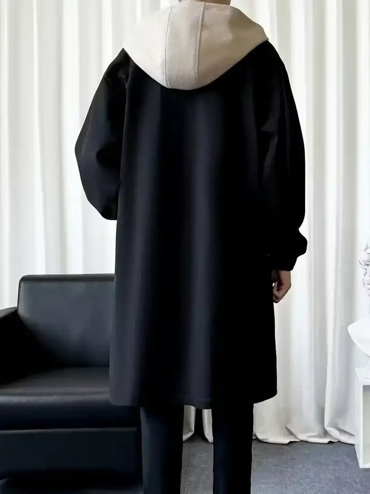 Men's Patchwork Trench Coat