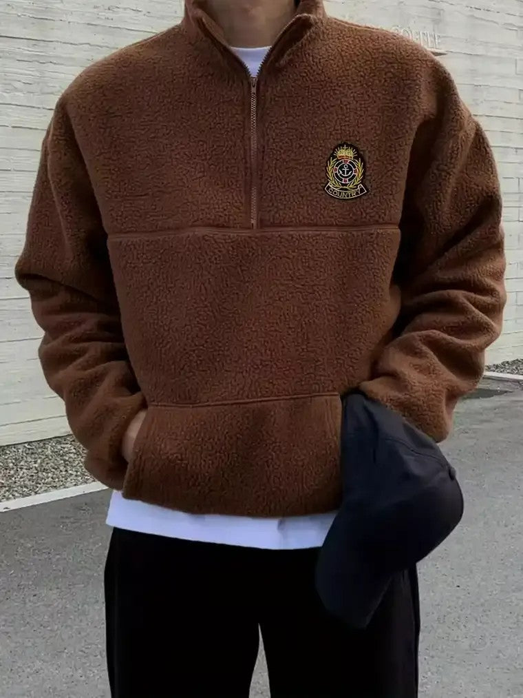 Men's Quarter-Zip Sweater with Pockets