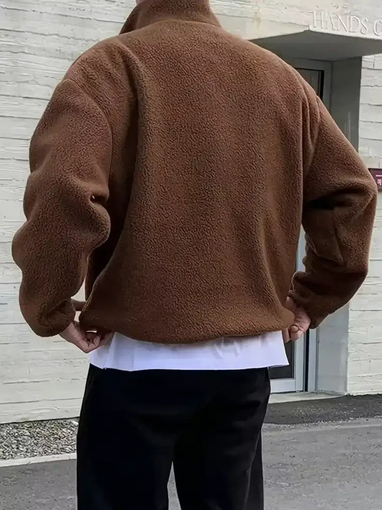 Men's Quarter-Zip Sweater with Pockets