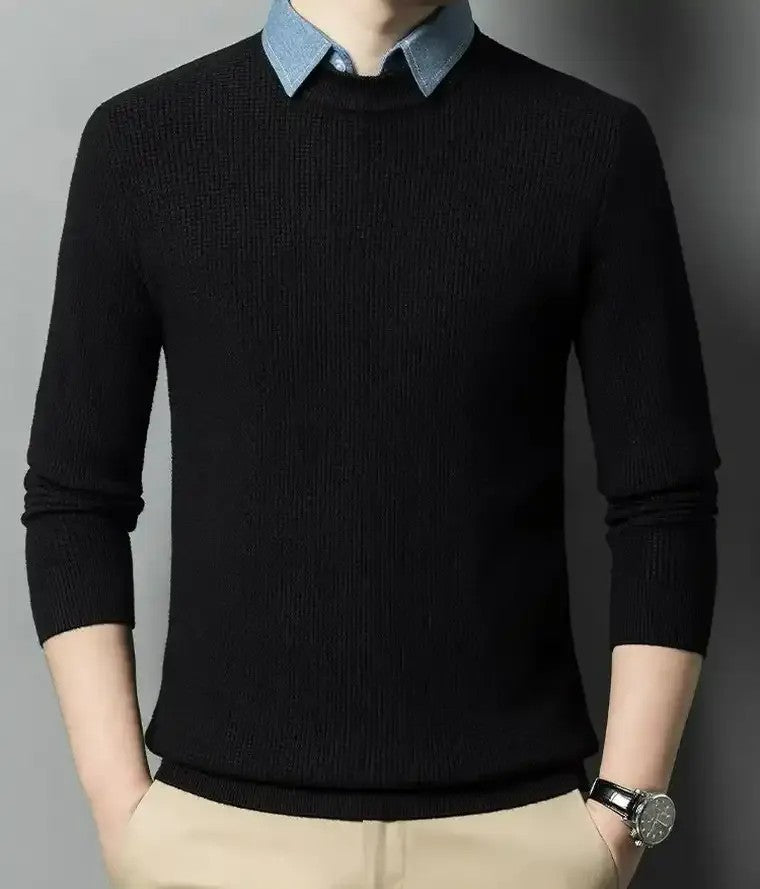 Men's Ribbed Crewneck Sweater