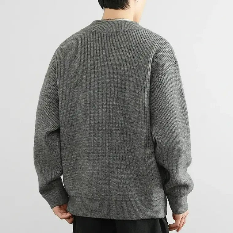 Men's Ribbed V-Neck Sweater