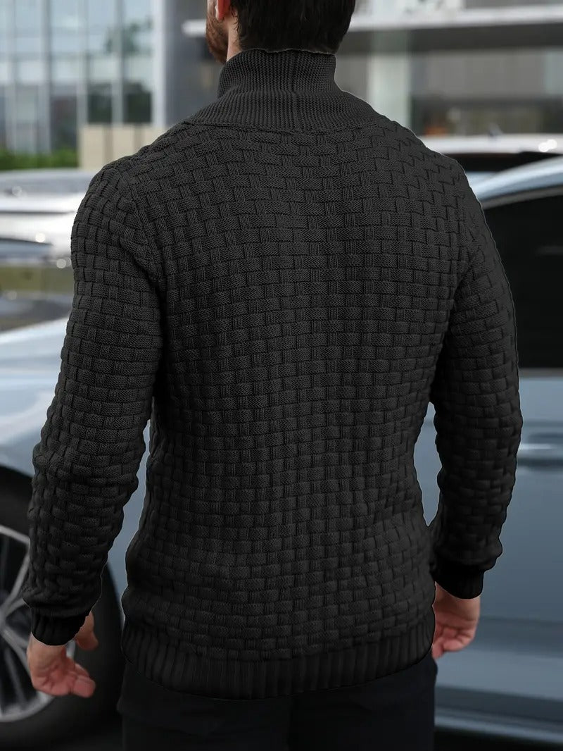 Men's Shawl Collar Button-Down Cardigan