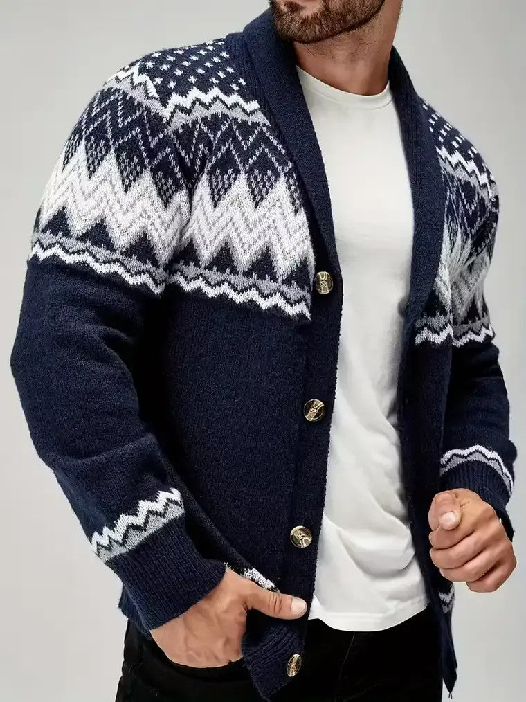 Men's Shawl Collar Cardigan