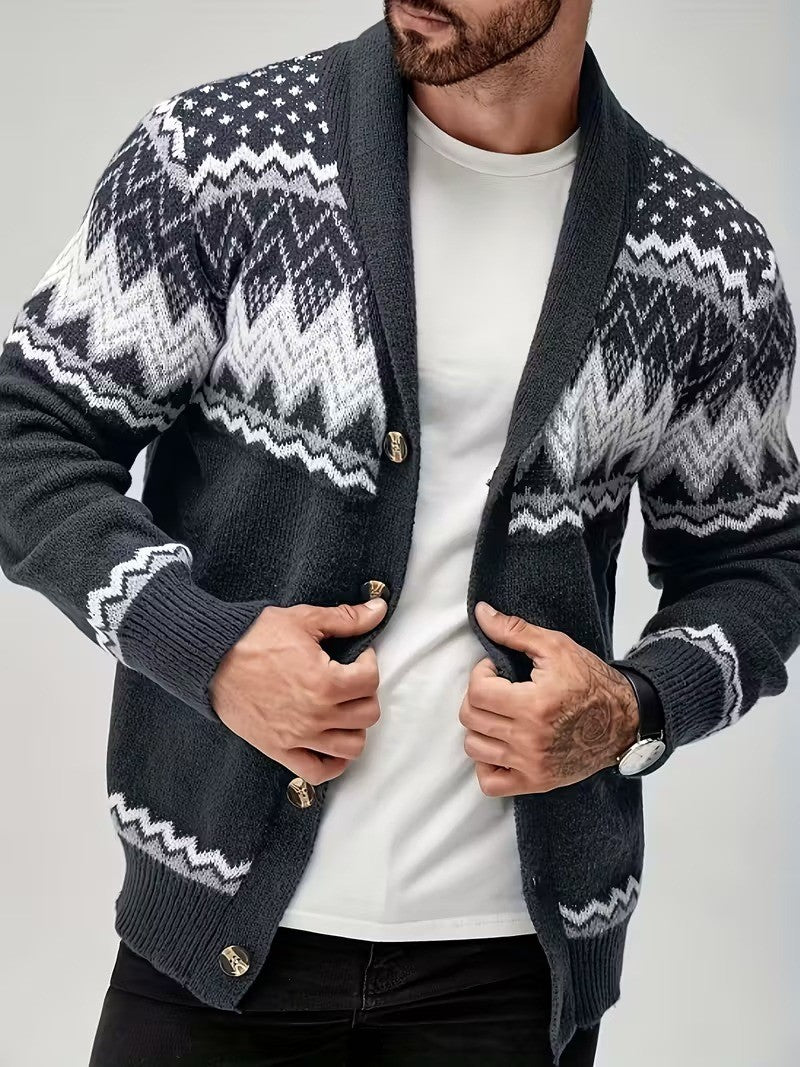 Men's Shawl Collar Cardigan