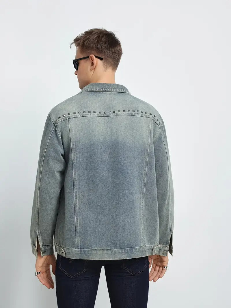 Men's Studded Denim Jacket