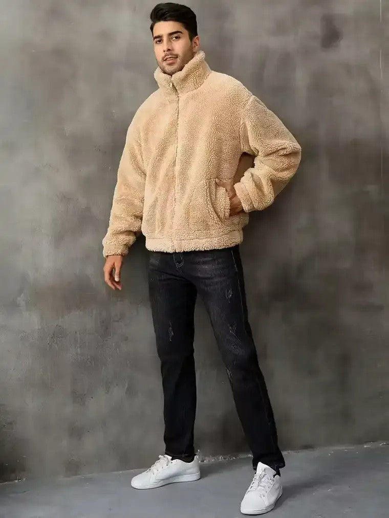 Men's Zip-Front Teddy Jacket