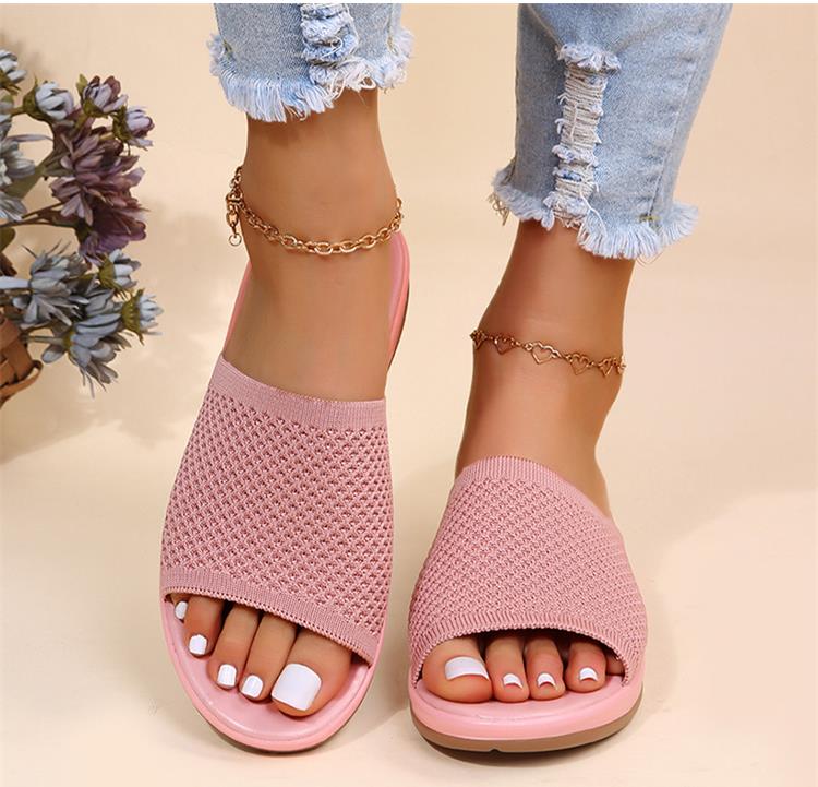 Women's Summer Mesh Slip-on Sandals with Open Toe Style