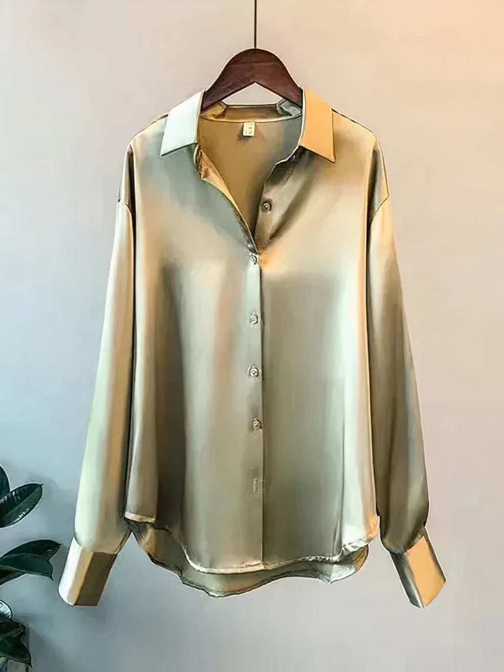 Women's Blouse with Long Sleeve and Buttons