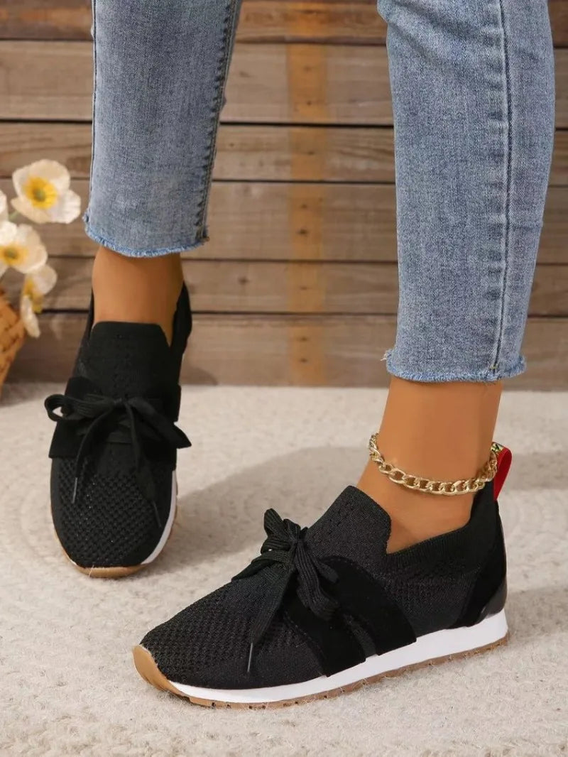 Women's Mesh Sneakers with Lace-Up