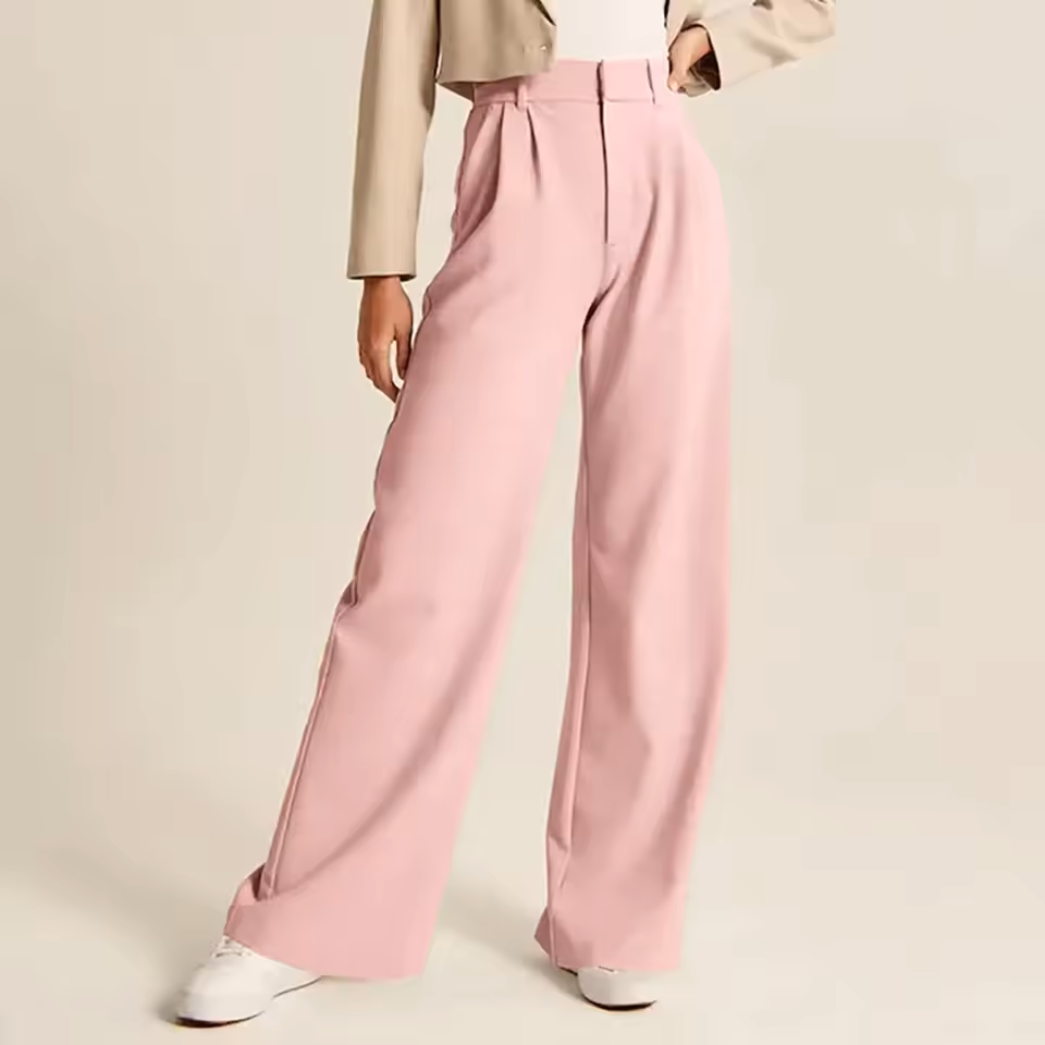 Women's High Waisted Trousers with Pockets