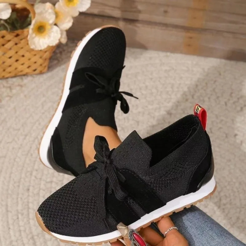 Women's Mesh Sneakers with Lace-Up