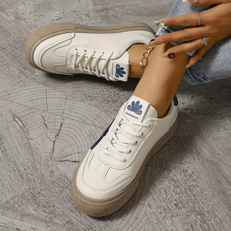 Women's All Season Platform Sneakers with Lace-up