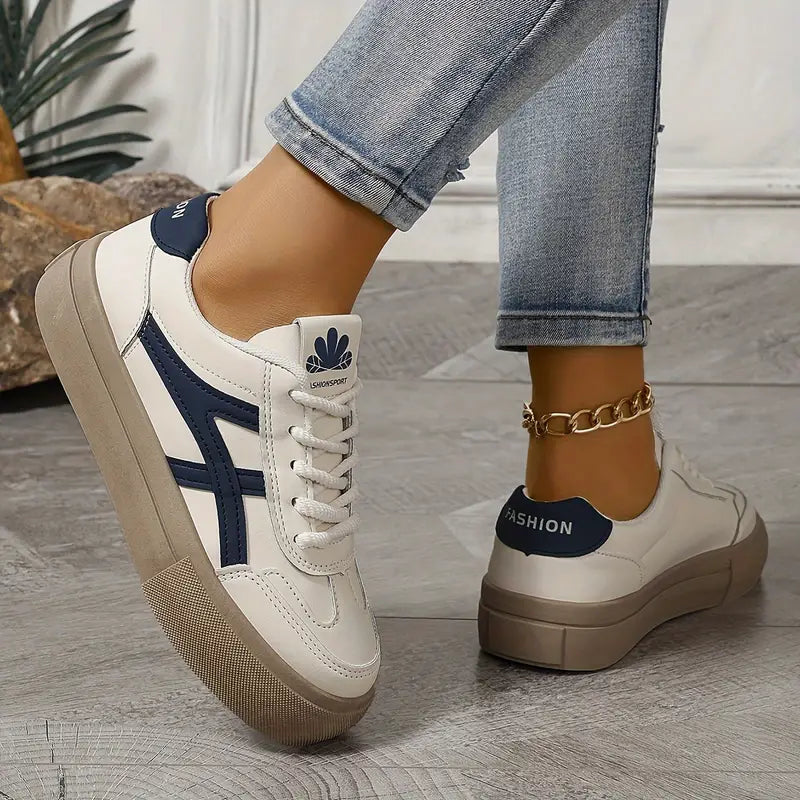 Women's All Season Platform Sneakers with Lace-up