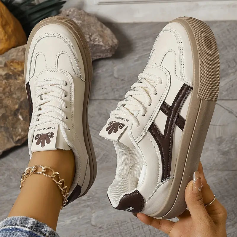 Women's All Season Platform Sneakers with Lace-up